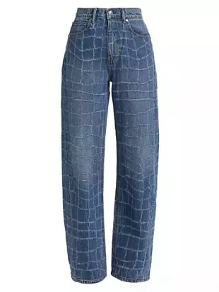 Croc Rip Balloon High-Rise Jeans