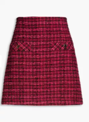 Cotton-blend Tweed Mini Skirt