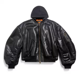 Diy Metal Outline Hooded Bomber