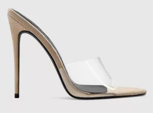 Gianni Suede Mule Desnuda