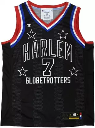 Harlem Globetrotters Too Tall #7 Black Replica Jersey