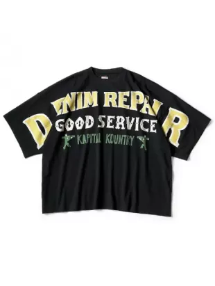 Navy Denim Repair' T Shirt