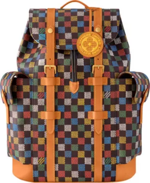 Brown & Multicolor Damier Christopher MM Backpack