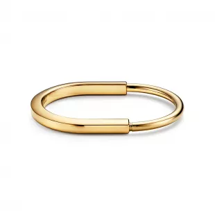 Lock Bangle in Yellow Gold