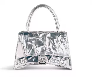 Hourglass Bag In Crushed Effect