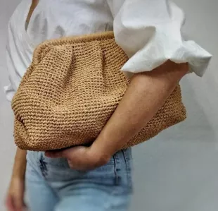 Brand Natural Raffia Clutch Pouch