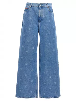 Blue Allover Restricted Symbol Jeans