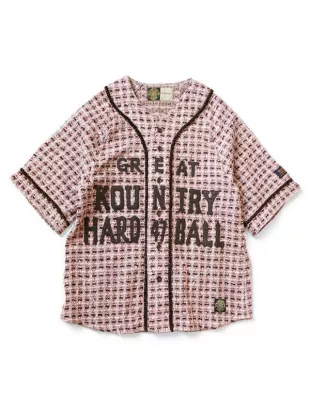 Pink Tweed 'Hardball' Baseball Jersey
