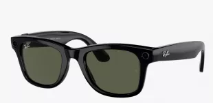 Meta Black 'Wayfarer' Camera Sunglasses (RW4006)