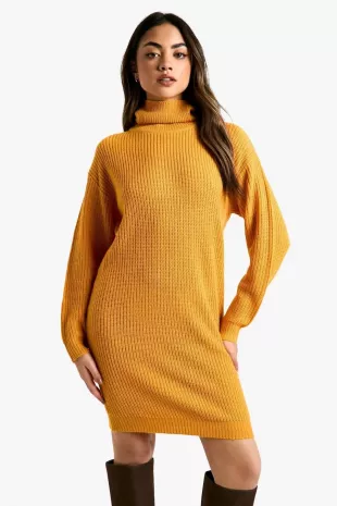 Basic Turtleneck Jumper Dress