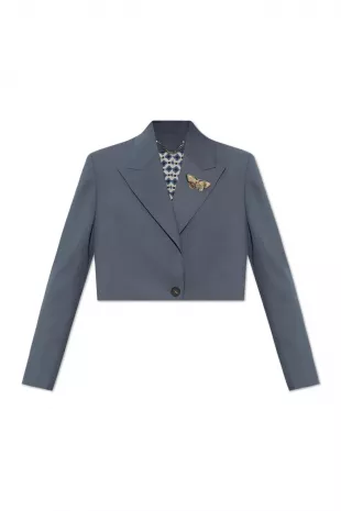 Deluxe Brand Single Breasted Cropped Blazer