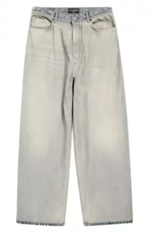 Light Blue Inside-Out Baggy Jeans