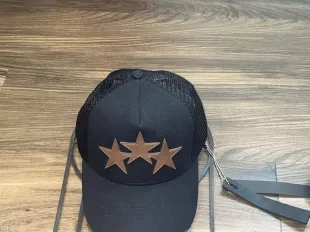 Amiri - Black & Brown 3 Star Trucker Hat