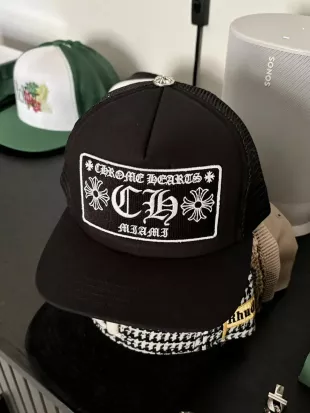 Chrome Hearts - Black 'CH Miami' Trucker Hat