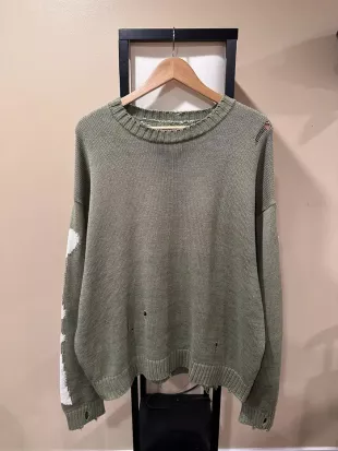 Olive Green Skeleton Bones Sweater