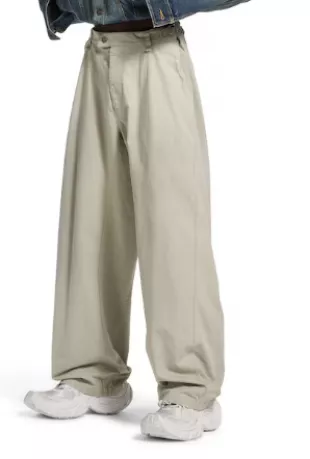 Military Beige Ripstop Baggy Pants