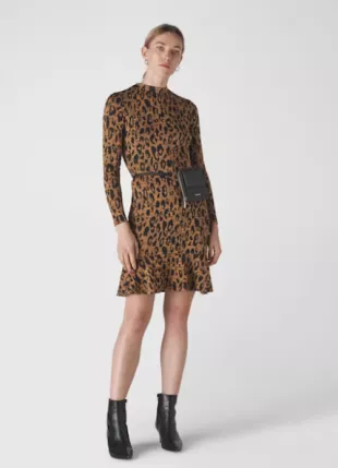 Animal Jersey Flippy Dress
