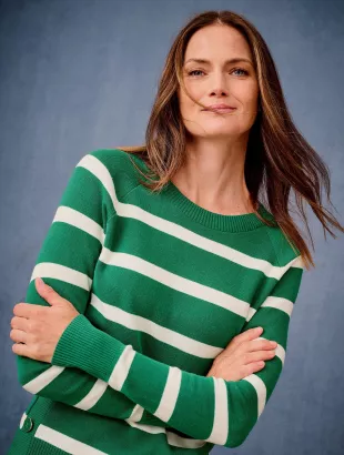 Button Detail Crewneck Sweater