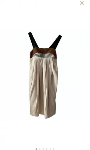 Silk & Leather Mini Dress