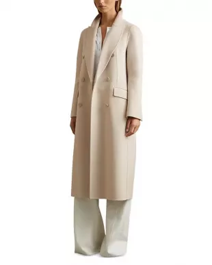 Maeve Wool Blend Double Breasted Blindseam Trench Coat