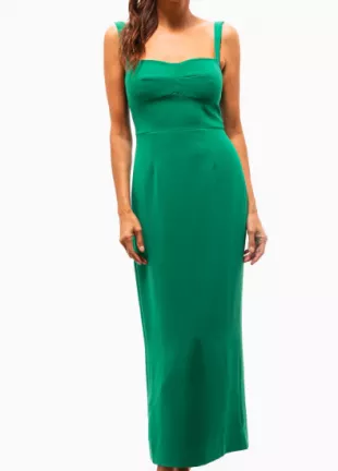 Rachel-C Square-neck Midi Dress