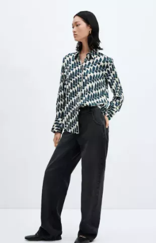 Satin Finish Flowy Shirt