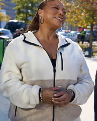 The Equalizer S05 Queen Latifah White & Beige Fleece Jacket
