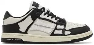 White & Black Low 'Skel-Top' Sneakers