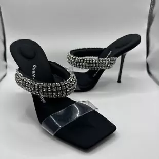 Crystal Embellished Heeled Sandals