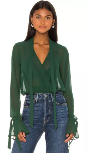 Joli Tie Cuff Blouse