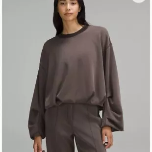 Softstreme Voluminous-Sleeve Pullover In Espresso