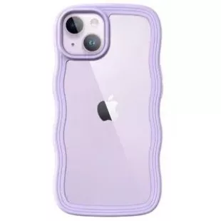 Purple Wavy Transparent iPhone Case