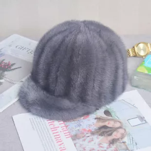 New Real Mink Fur Knight Cap Warm Winter Fur Hat
