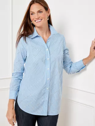 Embellished Button Front Shirt