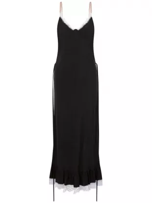 Lace-Trim Maxi Dress