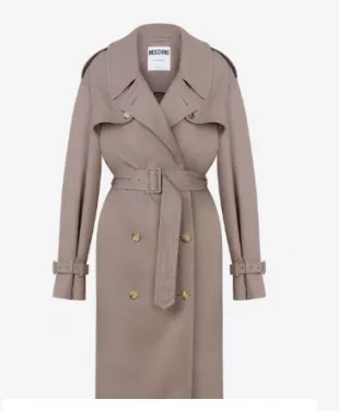 Cotton and Nylon Gabardine Trench Coat