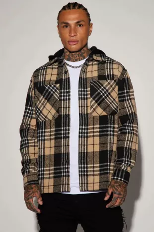 Switch Up Hooded Flannel Shacket
