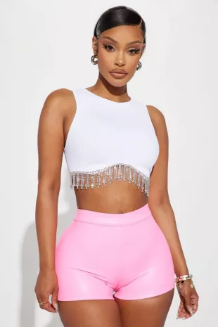 Rina Rhinestone Crop Top