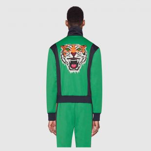 Gucci Veste en jersey technique avec patch tigre