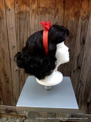 Snow White Version D Inspired Wig With Headband Bow Screen Quality Custom Couture Styled