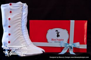 Mary Poppins Custom Spats and Victorian Jolly Holiday Boots Adult Costume