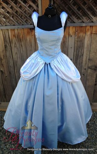 Cinderella O Classic Style Storybook Gown with Wedge Sleeves Dress Custom Made