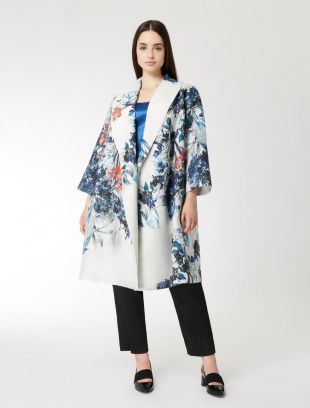 Manteau En Soie Reed Hill Rose – Taille 14 – Fait Aux USA