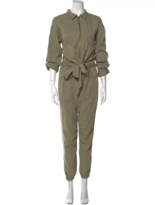 Zip Jumpsuit in sage green