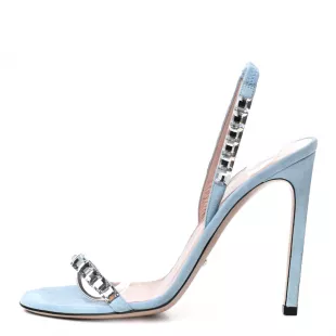 Mallory Crystal Embellished Suede Sandals
