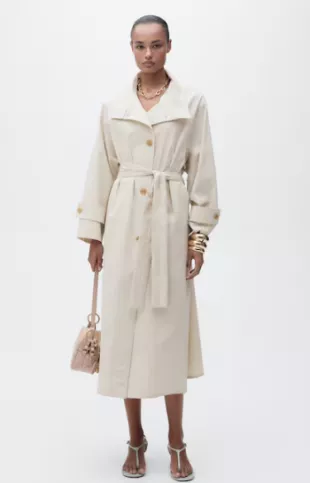 Oversized Cotton Trench Coat