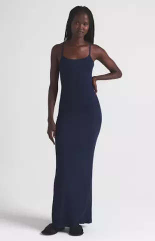Cotton Rib Long Cami Dress