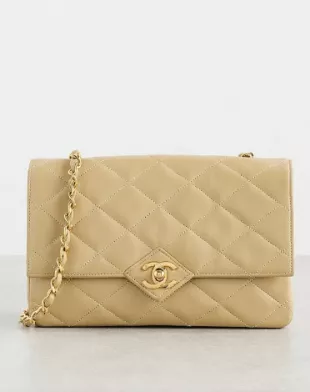 Chain Shoulder Bag Lambskin Leather