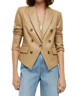 Cooke Faux Leather Dickey Jacket