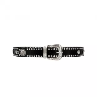 Rem Belt in Black Curried Leather